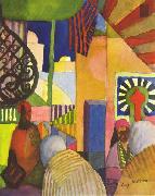 August Macke Im Basar oil painting on canvas